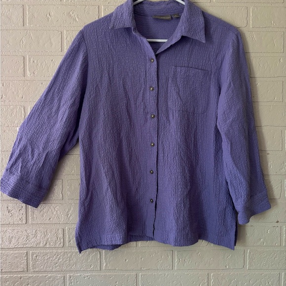 Croft & Barrow Purple Button Down Shirt - Picture 1 of 6